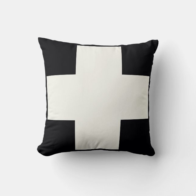 Coussin Croix noire et blanche (Recto)