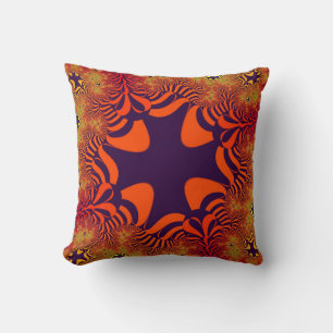 Coussin Croix orange et violet