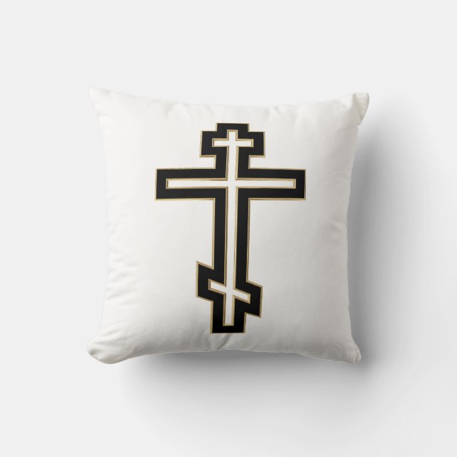 Coussin Croix orthodoxe russe (Recto)