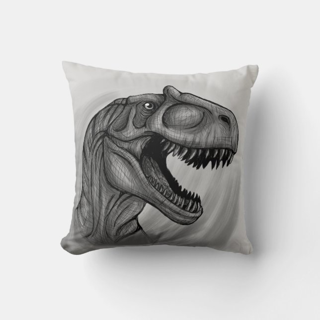 Coussin Croquis d'Allosaurus (Recto)