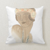 Croquis de mode Flapper - Femme avec pièce à cheve