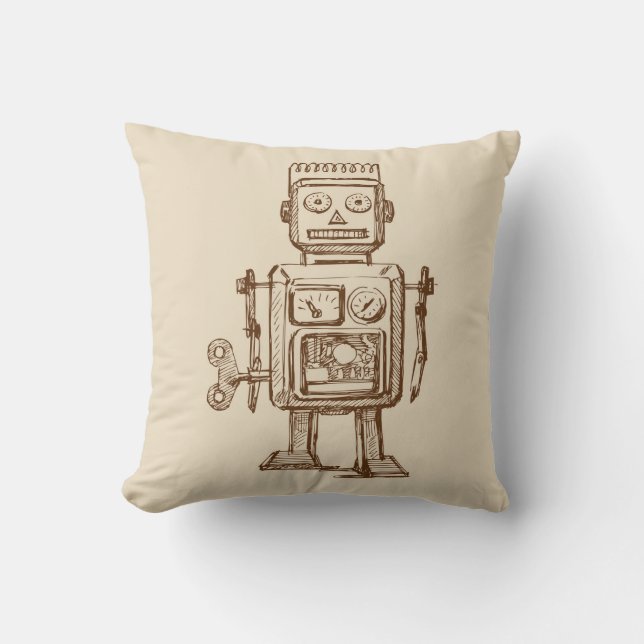 Coussin Croquis/dessin vintage (Recto)