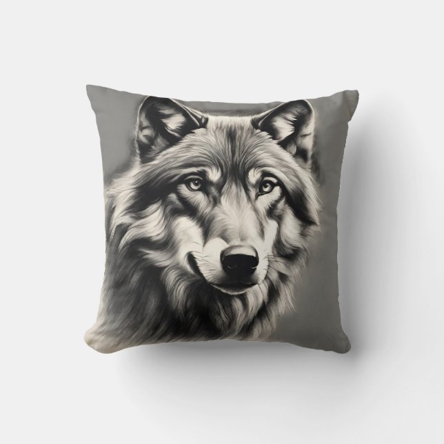 Coussin Croquis Wolf (Recto)