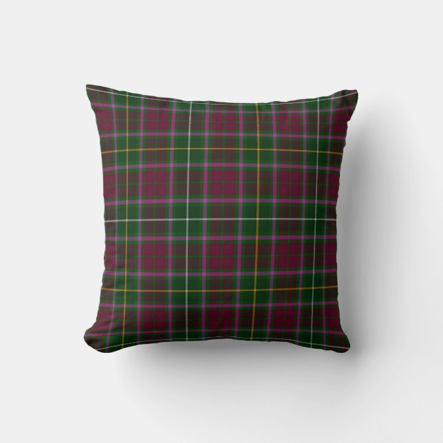 Coussin Crosbie Tartan de l'oreiller à lancer (Recto)