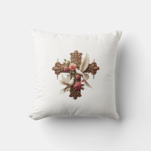 Coussin Cross and Doves PNG Clipart - Religious Christian 