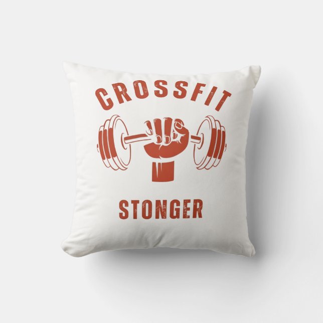 Coussin CrossFit Stronger--Power & Strength Mindset (Recto)