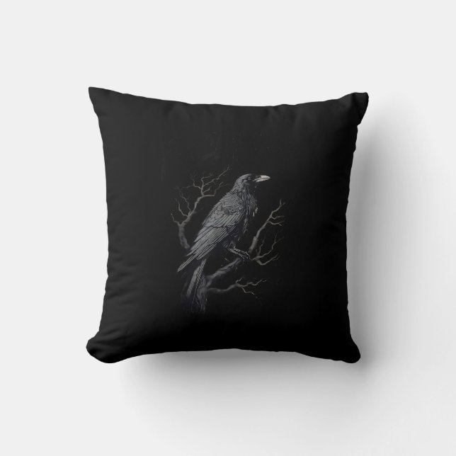 Coussin Crow, F-Caw-F Funny Bird Moon Gothic Adult Humor T (Recto)