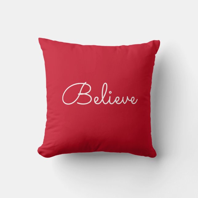 Coussin Croyez l'oreiller à lancer réversible (Recto)