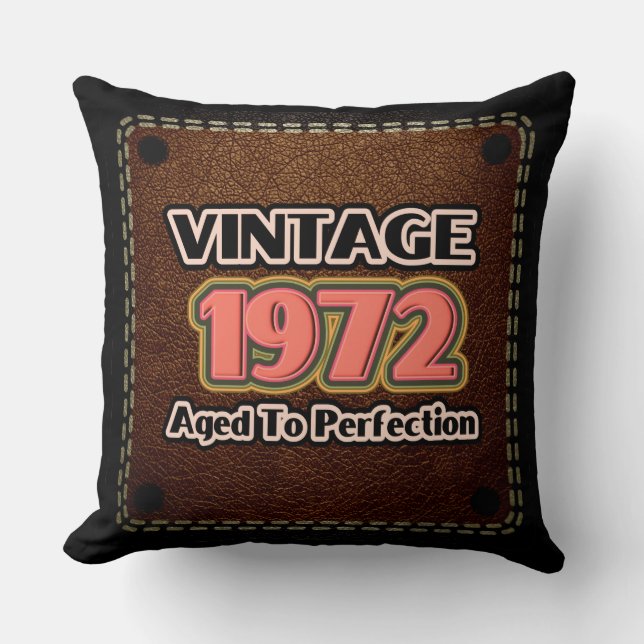 Coussin Cru 1972 - Âgé à la perfection (Recto)