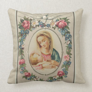 Coussin Cru béni de Noël de Vierge Marie Jésus