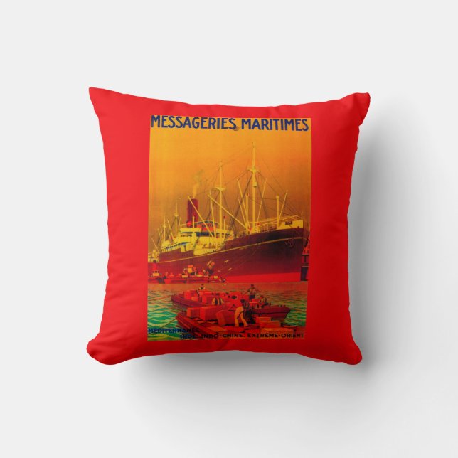 Coussin Cru PosterEurope de Messageries Maritimes (Recto)