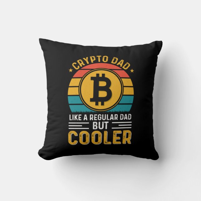 Coussin Crypto Papa Retro Sunset (Recto)