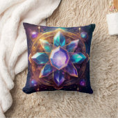 Coussin Crystal Mandala - Oeuvre de pierres précieuses (Couverture)