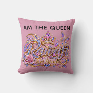 Coussin Crystal Queen Élégance Florale Rose