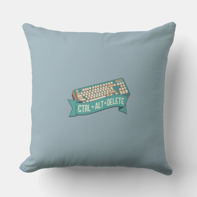 Coussin CTRL+ALT+SUPPRIMER l'oreiller de lancement de l'Hu (Recto)