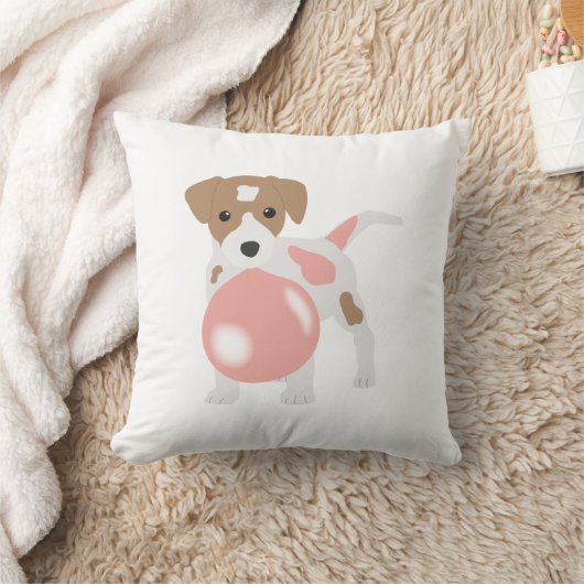 Coussin Cube Bubble Gum Chien Chien Chiot Poussant Bubble (Couverture)