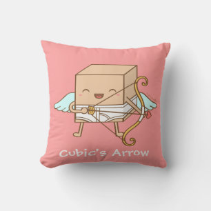 Coussin Cube Cube Cupide Flèche Drôle Pun Décor Salle