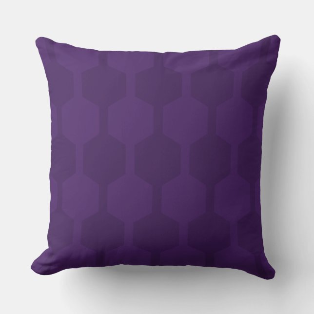 Coussin Cube Lines Regal Purple Throw Pillow (Recto)