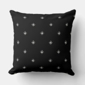 Coussin Cube Pyramide Répéter Noir (Recto)