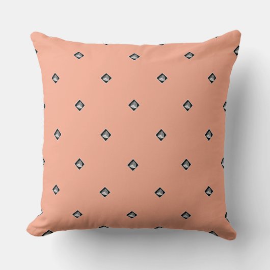 Coussin Cube Pyramide Répéter Pêche (Recto)