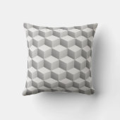 Coussin Cubes ombrés gris clair 3D (Verso)