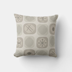 Coussin Cubes Soft Mod Art des années 1950 Taupe