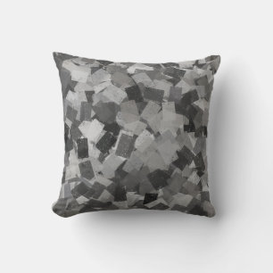Coussin Cubisme gris noir Motif Abstrait
