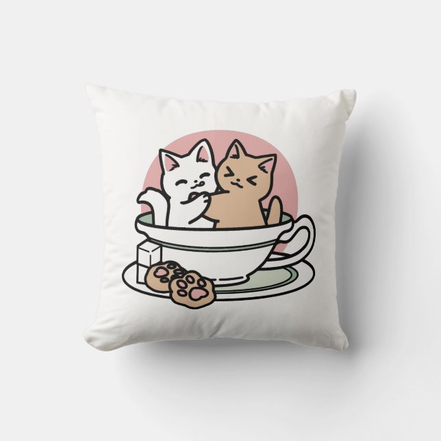 Coussin Cuddin en coupe - Tea Time adorable (Recto)
