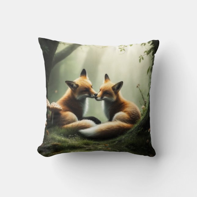 Coussin Cuddle Fox dans la forêt de Misty (Recto)