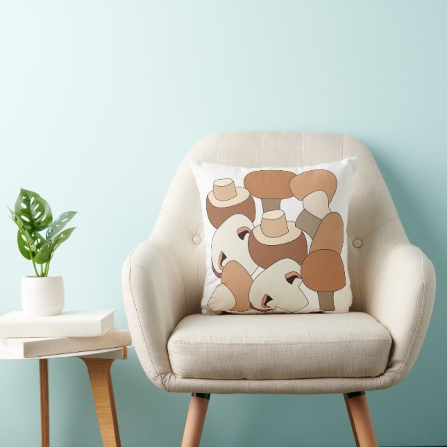 Coussin Cueilleur de Champignons Comestibles Mycologue Che (Chaise)