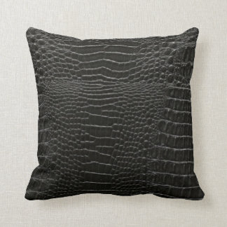 Coussin cuir alligator