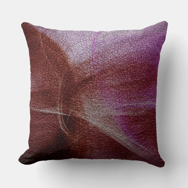 Coussin Cuir Art Déco (Recto)