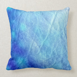 Coussin Cuir bleu