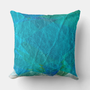 Coussin Cuir bleu