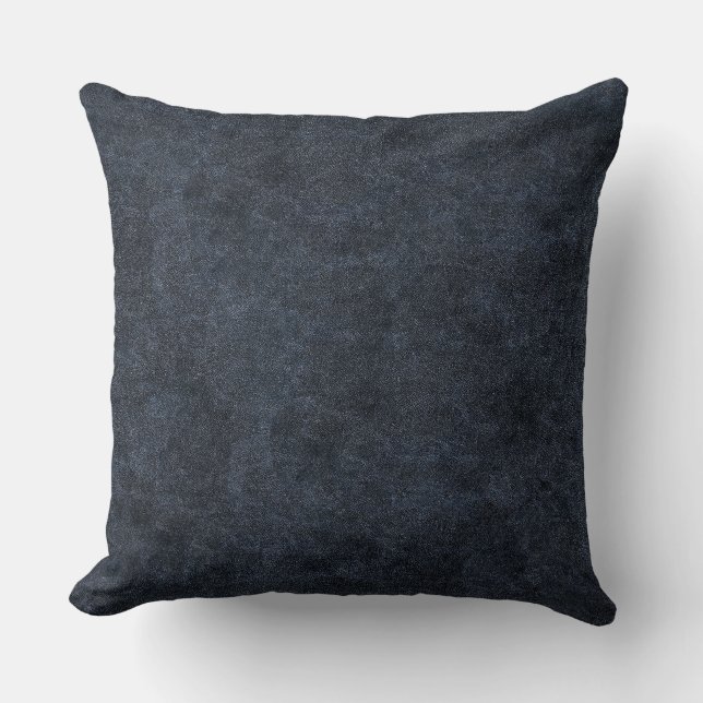 Coussin Cuir bleu marine Faux (Recto)