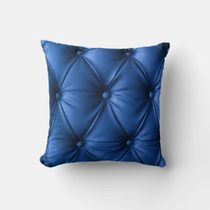 Coussin Cuir bleu Texture : Arrière - plan luxueux