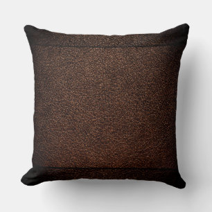 Coussin Cuir Brown