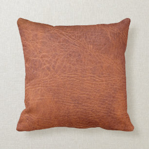 Coussin Cuir Brown