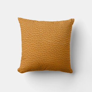 Coussin Cuir Brown, Arrière - plan de texture de fermeture