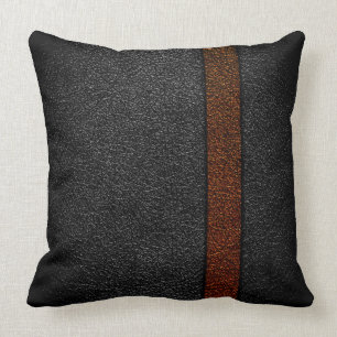Coussin Cuir Brown et gris