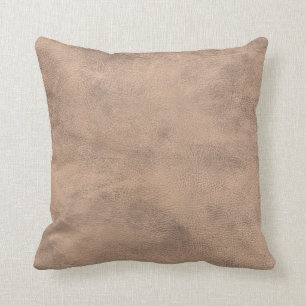 Coussin Cuir crème de peau de vache de Faux
