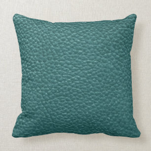 Coussin Cuir de Faux de turquoise