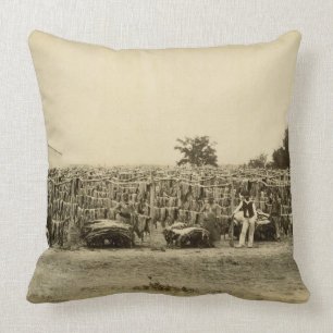 Coussin Cuir de séchage, Argentine (copie d'albumen sur l