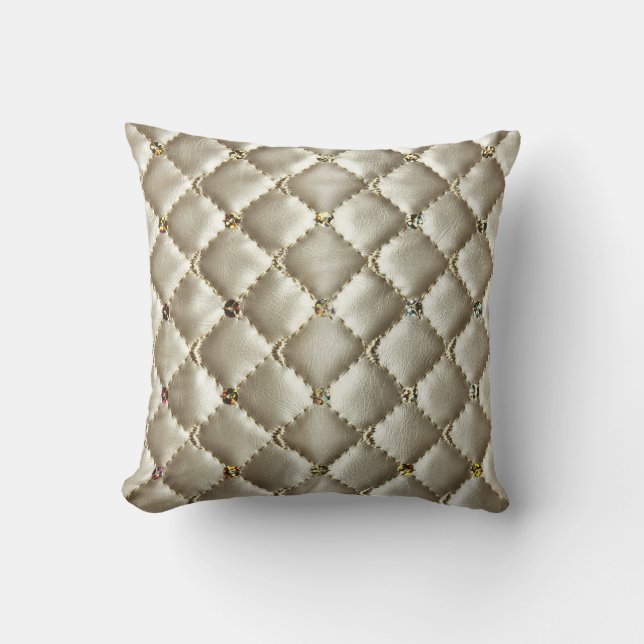 Coussin Cuir d'or : Texture Arrière - plan luxueuse (Recto)