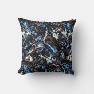 Coussin Cuir en peau de lézard reptile de serpent sans cou