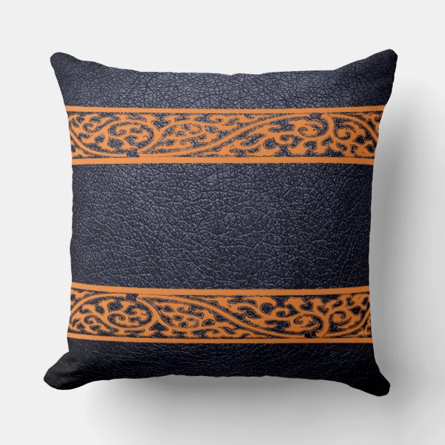 Coussin Cuir noir (Recto)