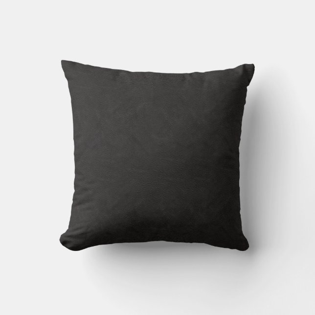 Coussin Cuir noir (Recto)