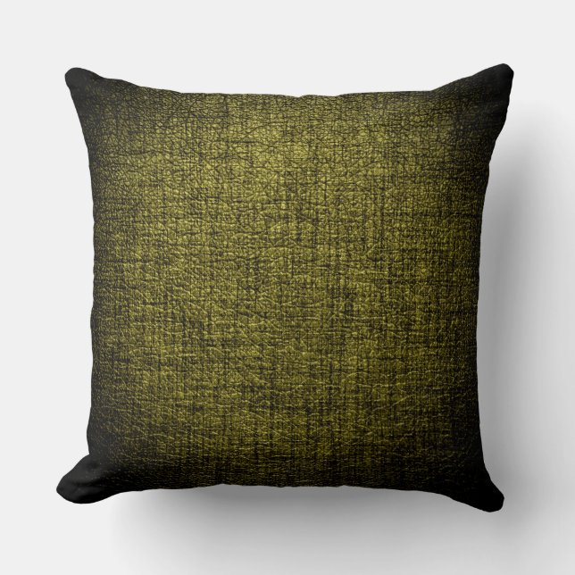 Coussin Cuir olive (Recto)