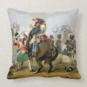 Coussin Cuirassiers français à la bataille de waterloo,