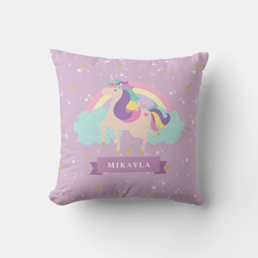Coussin Cuisine arc-en-ciel enfants de Unicorn (Recto)